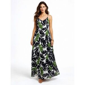 Long Tall Sally Tropical Print Maxi Dress Plus Size 20 Long Flowy Cruise Resort